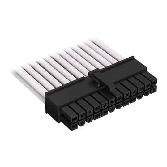 (image for) Corsair Premium White Individually Sleeved 24-Pin Type-5 ATX PSU Cable